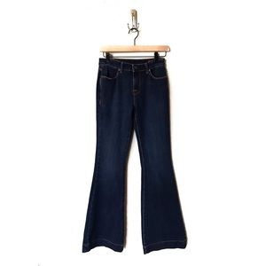 Express X2 Dark Wash Denim Flare Jeans